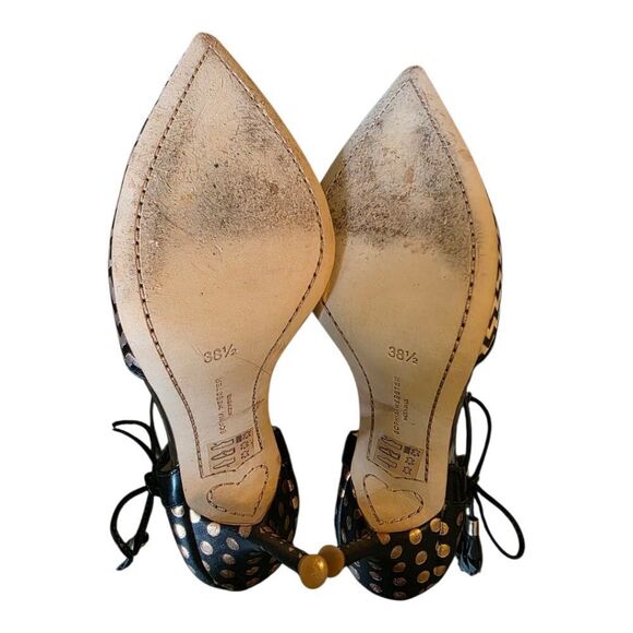SOPHIA WEBSTER FOR J. CREW Pippa Pumps - Gold & Black - Size 38 1/2 - Picture 5 of 9